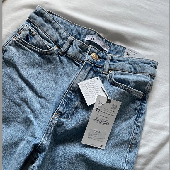 ☀️NWT Zara High Rise Straight Jeans • Z1975 - Picture 3 of 8